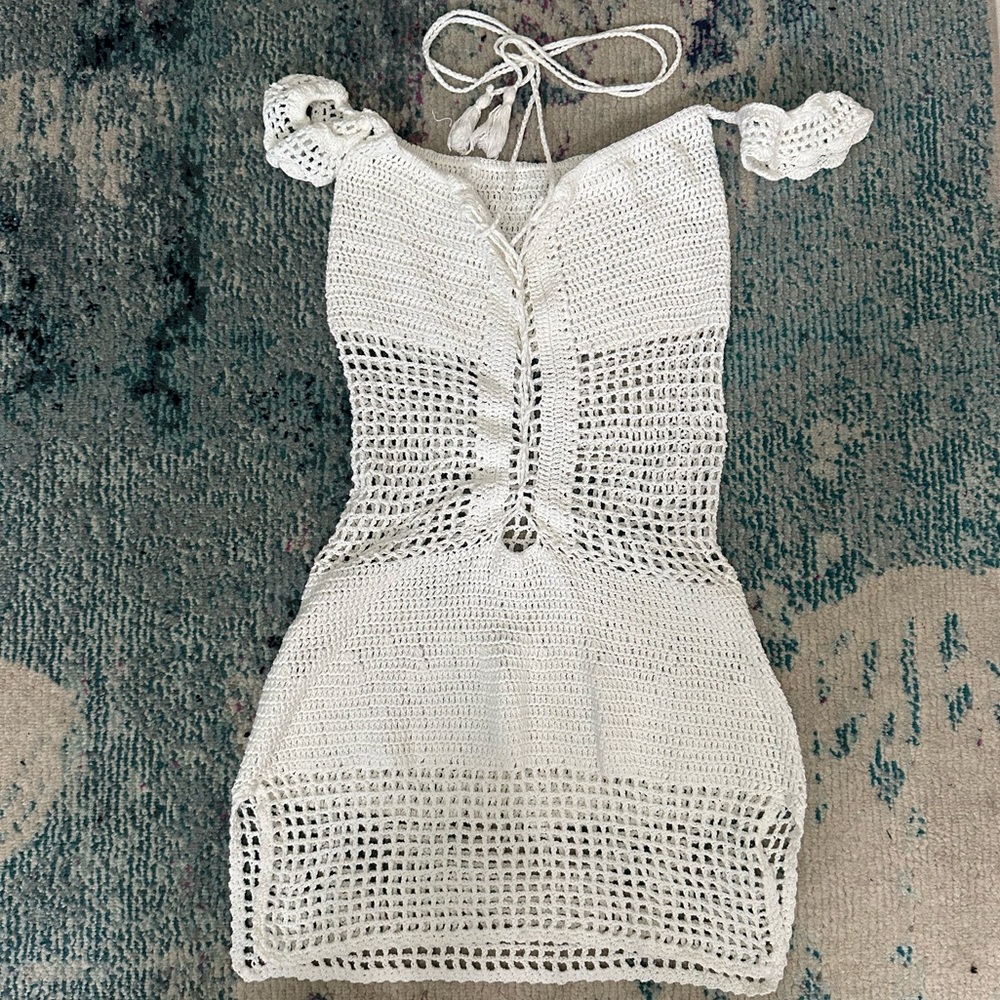 Hand crocheted bikini cover up🌴